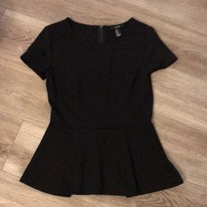 Forever 21 Short Sleeve Peplum Top szM